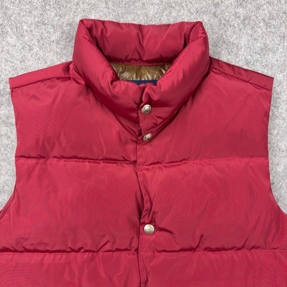 Lands End Vest Womens Small Red Down Insulated Puffer Snap Front Outdoor Gorp - Picture 4 of 13